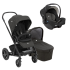 Carucior 3 in 1 pentru copii Joie Chrome DLX, multifunctional, cu landou si scoica Gemm - Pavement - 1