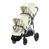 Διπλό καρότσι Cybex Gazelle S, για παιδιά, compact, νέα έκδοση - Seashell Beige - 8