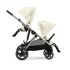 Carucior sport dublu Cybex Gazelle S, pentru copii, compact - Seashell Beige - 7