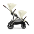 Двойна спортна количка Cybex Gazelle S, детска, компактна, нова версия - Seashell Beige - 10