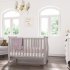 BabyMatters Nido Βρεφική Κούνια από Μασίφ Ξύλο 120x60cm με Στρώμα Κοκοφοίνικα - Grey - 4