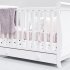 Παιδικό κρεβάτι BabyMatters Nido, από μασίφ ξύλο, 120x60 cm, με συρτάρι και στρώμα καρύδας - Λευκό - 2