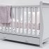 Παιδικό κρεβάτι BabyMatters Nido, από μασίφ ξύλο, 120x60 cm, με συρτάρι και στρώμα καρύδας - Γκρι - 2
