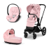 Carucior 3 in 1 pentru copii Cybex Priam 3.0 Simply Flowers, cu landou si scoica auto Cloud Z - Pink - 1