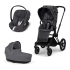 Carucior 3 in 1 pentru copii Cybex Priam 3.0 Simply Flowers, cu landou si scoica auto Cloud Z - Grey - 1