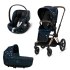 Carucior 3 in 1 pentru copii Cybex Priam 3.0 Jewels of Nature, cu landou, scoica auto Cloud Z - cadru Rosegold - 1