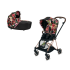 Carucior 2 in 1 pentru copii Cybex Mios 2.0 Spring Blossom, cu landou - Dark si cadru Rosegold - 1