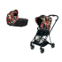 Carucior 2 in 1 pentru copii Cybex Mios 2.0 Spring Blossom, cu landou -  Dark si cadru Matt Black - 1