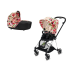 Carucior 2 in 1 pentru copii Cybex Mios 2.0 Spring Blossom, cu landou - Light si cadru Chrome Black - 1