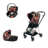 Carucior 3 in 1 pentru copii Cybex Mios 2.0 Spring Blossom, cu landou, scoica auto Cloud Z - Dark, cadru Rosegold - 1