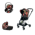 Carucior 3 in 1 pentru copii Cybex Mios 2.0 Spring Blossom, cu landou, scoica auto Cloud Z - Dark, cadru Chrome Black - 1