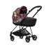 Carucior 3 in 1 pentru copii Cybex Mios 2.0 Spring Blossom, cu landou, scoica auto Cloud Z - Dark, cadru Matt Black - 3