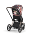 Carucior 2 in 1 pentru copii Cybex Priam 3.0 Spring Blossom, cu landou - Dark si cadru Rosegold - 3