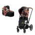 Carucior 2 in 1 pentru copii Cybex Priam 3.0 Spring Blossom, cu landou - Dark si cadru Chrome Brown - 1