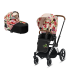 Carucior 2 in 1 pentru copii Cybex Priam 3.0 Spring Blossom, cu landou - Light si cadru Chrome Brown - 1