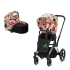 Carucior 2 in 1 pentru copii Cybex Priam 3.0 Spring Blossom, cu landou - Light si cadru Chrome Black - 1