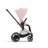 Carucior sport pentru copii Cybex Platinum e-Priam - Peach Pink cu cadru Chrome Black	 - 3