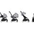 Καρότσι μωρού 3 σε 1 BABYZEN YOYO², μαύρο σκελετό, με συσκευασία για νεογέννητα, πορτ-μπεμπέ και συσκευασία σε χρώμα Stone - 1
