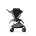Carucior 2 in 1 Cybex Melio Moon Black pentru copii, ultrausor, cu landou Deep Black, editie limitata - 7