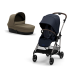 Carucior 2 in 1 Cybex Melio Ocean Blue pentru copii, ultrausor, cu landou Classic Beige, editie limitata - 1