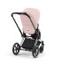 Carucior 2 in 1 pentru copii Cybex Priam 4.0, premium - Peach Pink cu cadru Chrome Black - 3