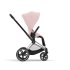 Carucior 2 in 1 pentru copii Cybex Priam 4.0, premium - Peach Pink cu cadru Chrome Black - 4