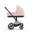 Carucior 2 in 1 pentru copii Cybex Priam 4.0, premium - Peach Pink cu cadru Chrome Black - 11