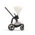 Carucior 2 in 1 pentru copii Cybex Priam 4.0, premium - Off White cu cadru Rosegold - 7