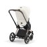 Carucior 2 in 1 pentru copii Cybex Priam 4.0, premium - Off White cu cadru Rosegold - 3