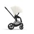 Carucior 2 in 1 pentru copii Cybex Priam 4.0, premium - Off White cu cadru Matt Black - 5