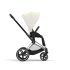 Carucior 2 in 1 pentru copii Cybex Priam 4.0, premium - Off White cu cadru Chrome Black - 4