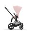 Carucior 2 in 1 pentru copii Cybex Priam 4.0, premium - Peach Pink cu cadru Matt Black - 7