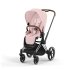 Carucior 2 in 1 pentru copii Cybex Priam 4.0, premium - Peach Pink cu cadru Chrome Brown - 1