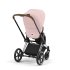 Carucior 2 in 1 pentru copii Cybex Priam 4.0, premium - Peach Pink cu cadru Chrome Brown - 3