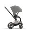 Carucior 2 in 1 pentru copii Cybex Priam 4.0, premium - Mirage Grey cu cadru Rosegold - 6