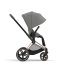 Carucior 2 in 1 pentru copii Cybex Priam 4.0, premium - Mirage Grey cu cadru Rosegold - 5