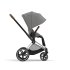 Carucior 2 in 1 pentru copii Cybex Priam 4.0, premium - Mirage Grey cu cadru Chrome Brown - 5