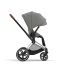 Carucior 2 in 1 pentru copii Cybex Priam 4.0, premium - Mirage Grey cu cadru Chrome Brown - 6