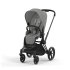 Carucior 2 in 1 pentru copii Cybex Priam 4.0, premium - Mirage Grey cu cadru Matt Black - 1