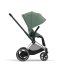 Carucior 2 in 1 pentru copii Cybex E-Priam, premium - Leaf Green cu cadru Chrome Black - 4