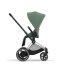 Carucior 2 in 1 pentru copii Cybex E-Priam, premium - Leaf Green cu cadru Chrome Black - 6