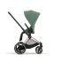 Carucior 2 in 1 pentru copii Cybex E-Priam, premium - Leaf Green cu cadru Rosegold - 6