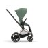 Carucior 2 in 1 pentru copii Cybex E-Priam, premium - Leaf Green cu cadru Rosegold - 3