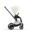 Carucior 2 in 1 pentru copii Cybex E-Priam, premium - Off White cu cadru Chrome Brown - 3