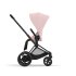 Carucior 2 in 1 pentru copii Cybex E-Priam, premium - Peach Pink cu cadru Matt Black - 6