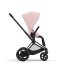 Carucior 2 in 1 pentru copii Cybex E-Priam, premium - Peach Pink cu cadru Matt Black - 3