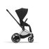 Carucior 2 in 1 pentru copii Cybex E-Priam, premium - Sepia Black cu cadru Chrome Black - 5