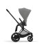 Carucior 2 in 1 pentru copii Cybex E-Priam, premium - Mirage Grey cu cadru Matt Black - 6