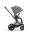 Carucior 2 in 1 pentru copii Cybex E-Priam, premium - Mirage Grey cu cadru Matt Black - 4