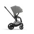 Carucior 2 in 1 pentru copii Cybex E-Priam, premium - Mirage Grey cu cadru Matt Black - 5